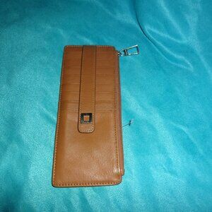 Lodis Julia Long Stacker Card Holder Slim Wallet Chestnut/tan RFID Protection